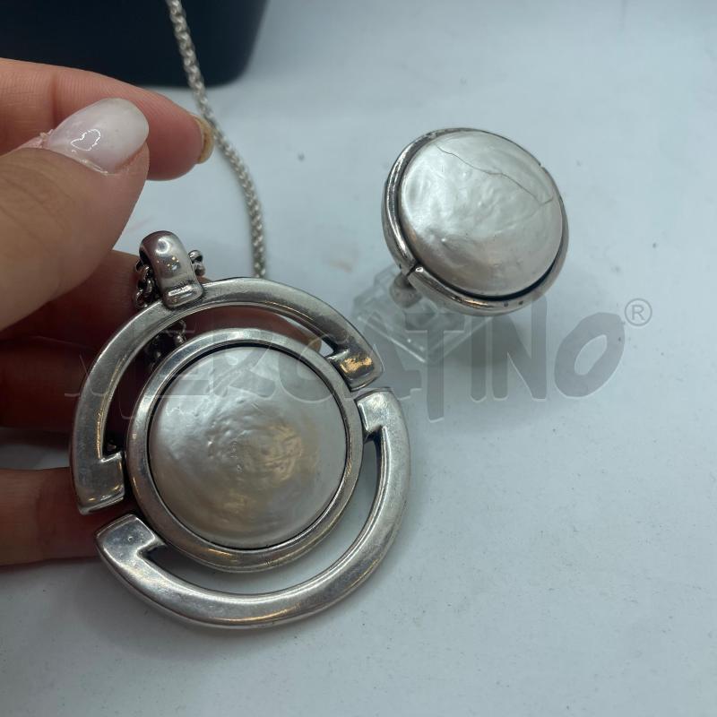 PARURE CICLON MADRE PERLA ANELLO + COLLANA  | Mercatino dell'Usato Colleferro 2