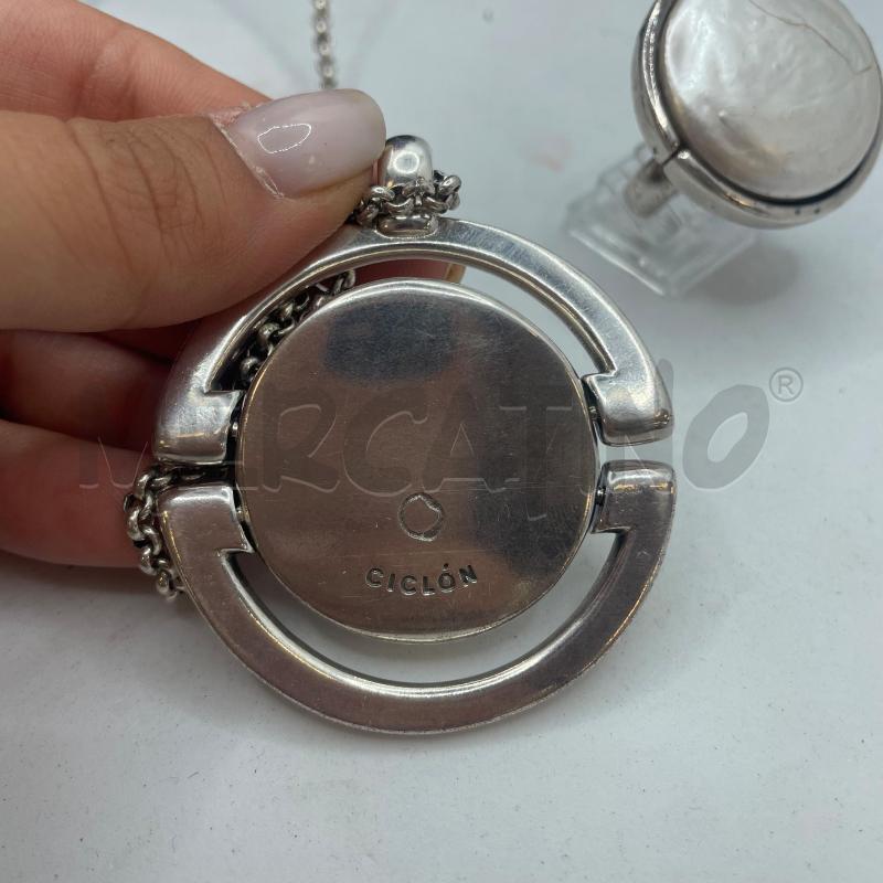 PARURE CICLON MADRE PERLA ANELLO + COLLANA  | Mercatino dell'Usato Colleferro 3