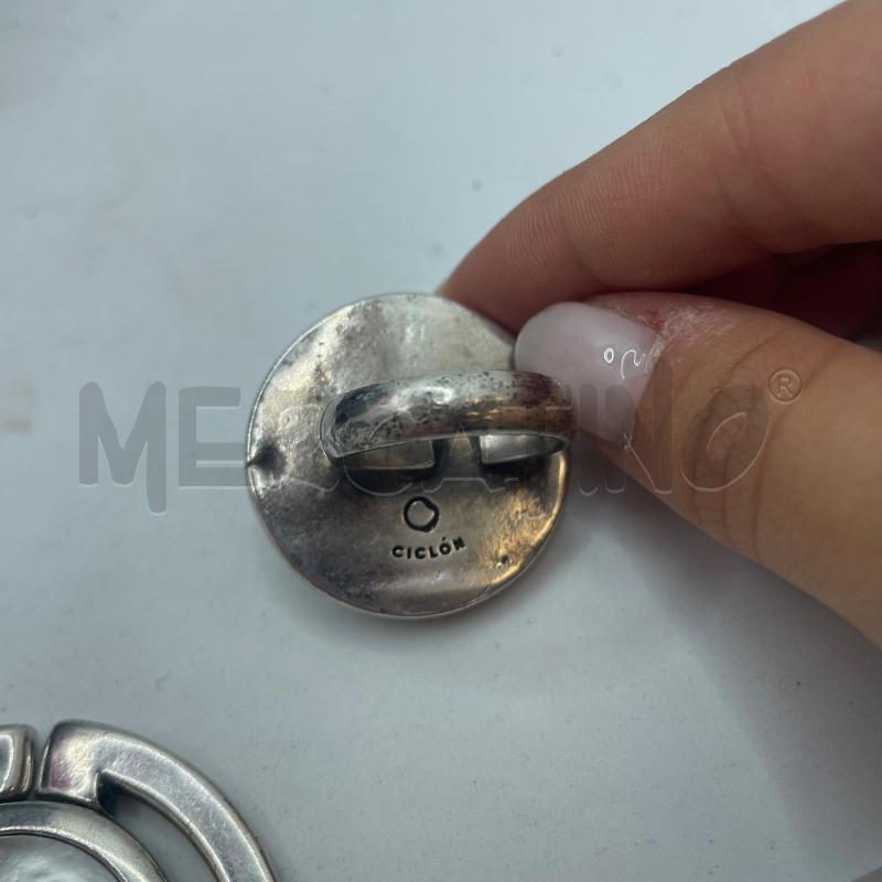 PARURE CICLON MADRE PERLA ANELLO + COLLANA  | Mercatino dell'Usato Colleferro 4