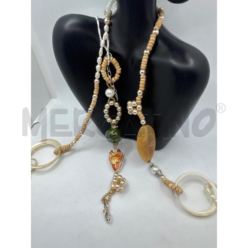 PARURE PERLE DI FIUME CERAMICA C+O MADRE PERLA  | Mercatino dell'Usato Colleferro 2