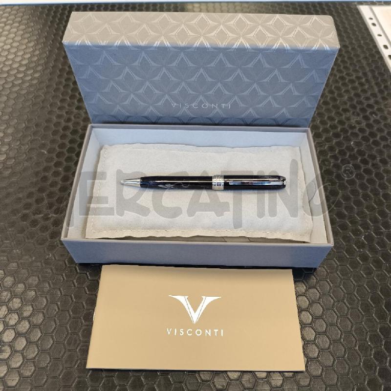 PENNA A SFERA VISCONTI NUOVA NERA SFUMATA STILE MARMO | Mercatino dell'Usato Colleferro 1