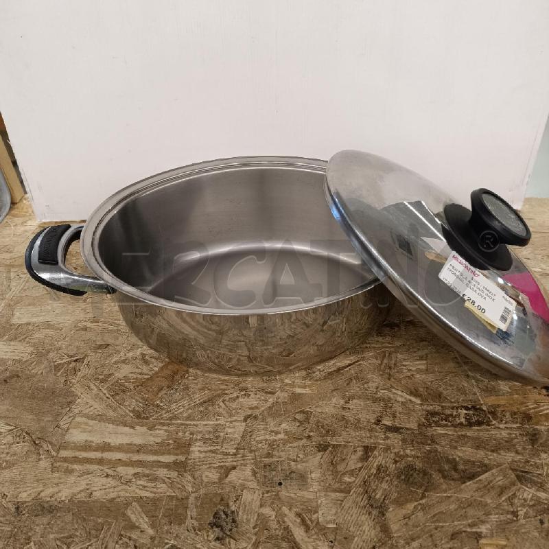 PENTOLA ACCIAIO INOX MONDIAL CASA OVALE COPERCHIO | Mercatino dell'Usato Colleferro 3