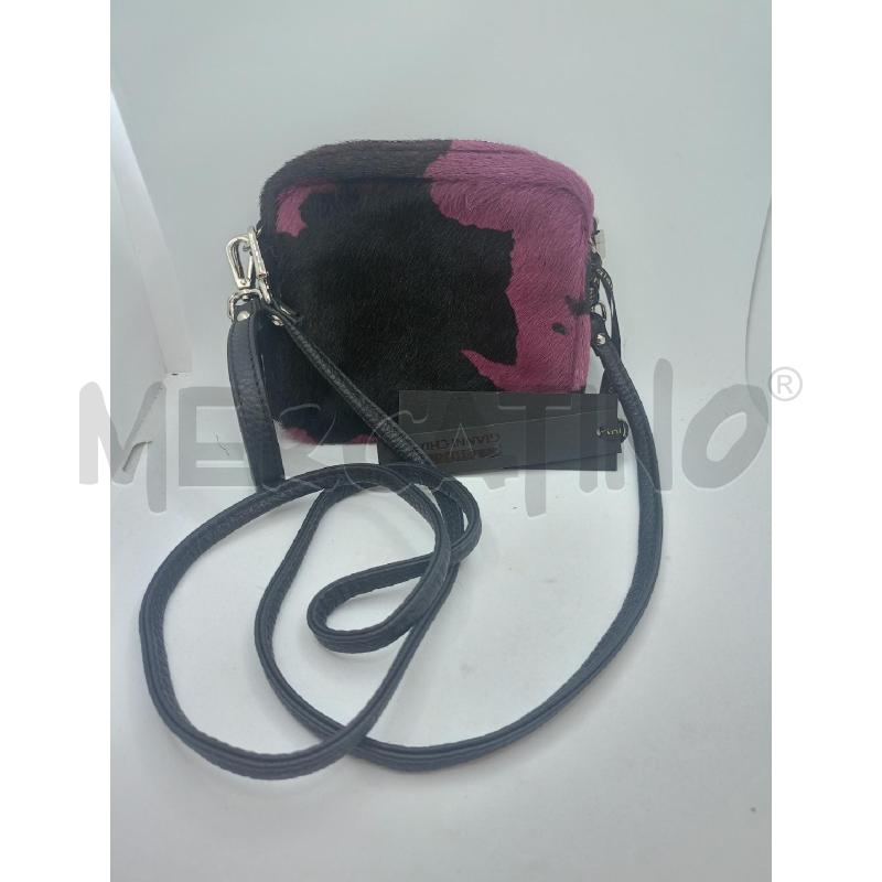 POCHETTE GIANNI CHIARINI VERO CAVALLINO NERO VIOLA | Mercatino dell'Usato Colleferro 1