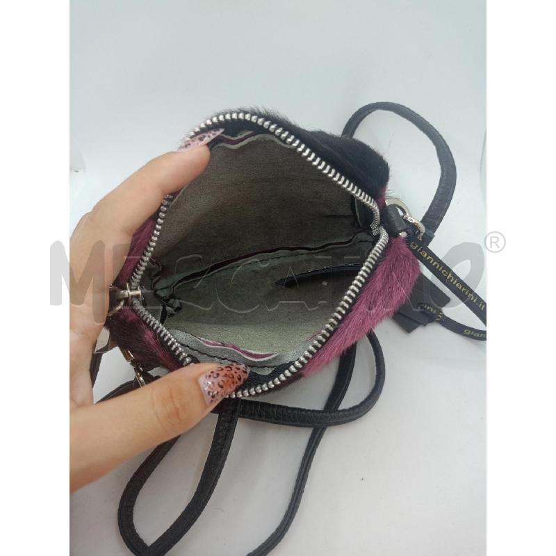 POCHETTE GIANNI CHIARINI VERO CAVALLINO NERO VIOLA | Mercatino dell'Usato Colleferro 3
