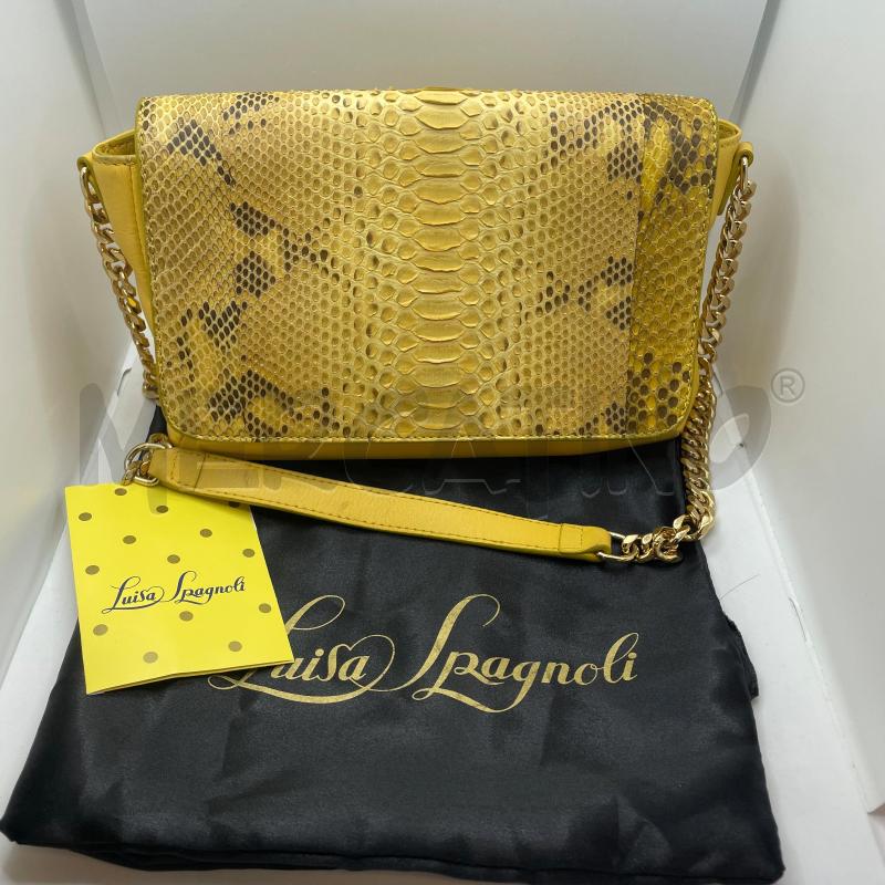 POCHETTE LUIA SPAGNOLI GIALLA PITONE VERA PELLE | Mercatino dell'Usato Colleferro 1