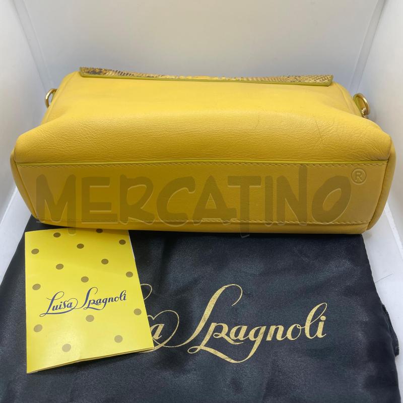 POCHETTE LUIA SPAGNOLI GIALLA PITONE VERA PELLE | Mercatino dell'Usato Colleferro 4