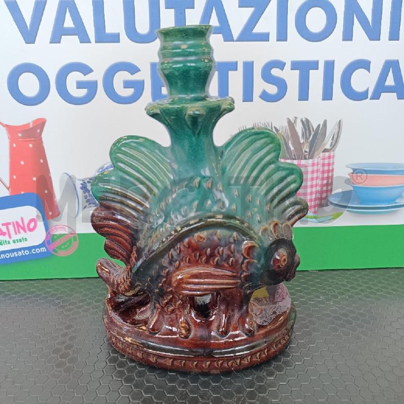 PORTA CANDELA IN TERRACOTTA SMALTATA UCRAINA PESCE | Mercatino dell'Usato Colleferro 3