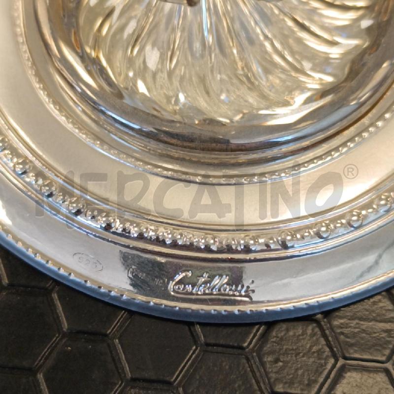 PORTA CANDELA IN VETRO SOFFIATO FIRMATO CASTELLANI BASE LAMINATA | Mercatino dell'Usato Colleferro 2