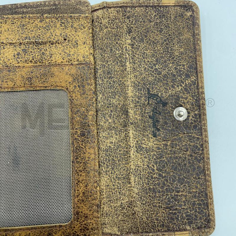 PORTA FOGLIO AUSTRALIAN VERA PELLE MARRONE SFUMAT | Mercatino dell'Usato Colleferro 4