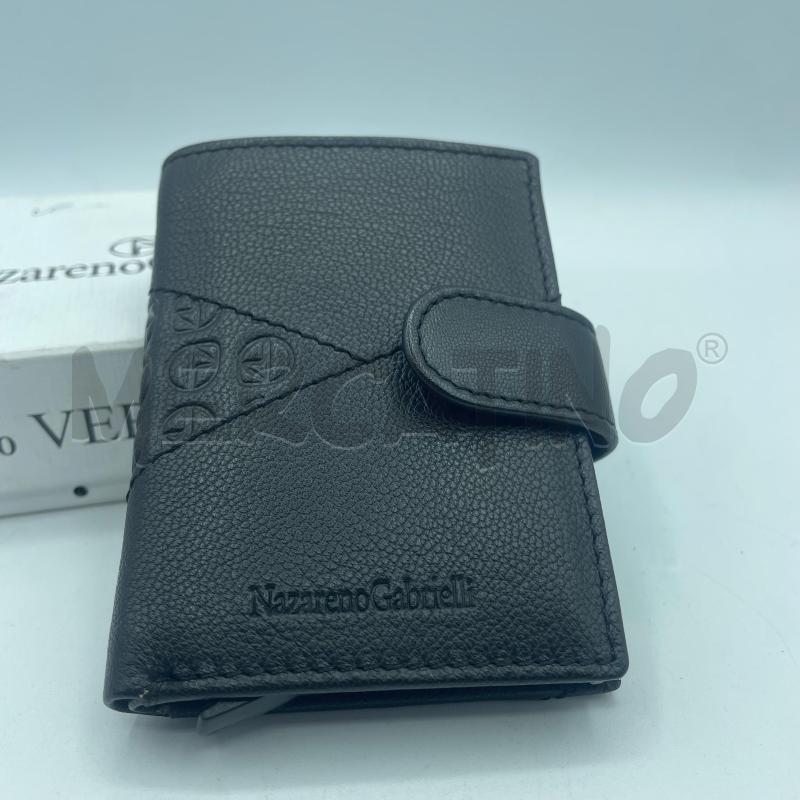 PORTA FOGLIO NAZARENO GABRIELLI VERA PELLE+CARTE NE  | Mercatino dell'Usato Colleferro 2