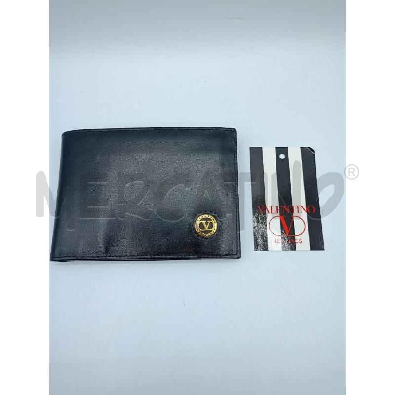 PORTA FOGLIO VALENTINO GARAVANI NERO VERA PELLE  | Mercatino dell'Usato Colleferro 1