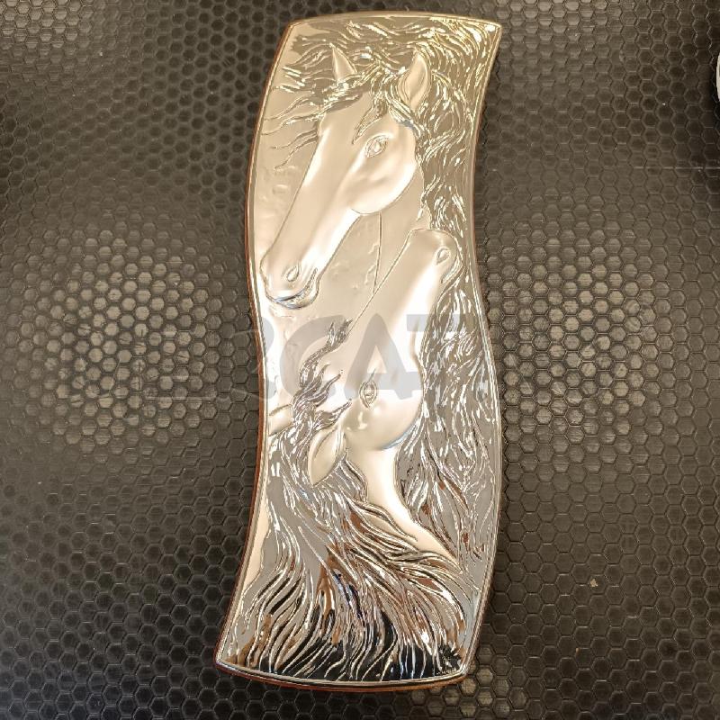 QUADRETTO LAMINATO ARGENTO CAVALLI  | Mercatino dell'Usato Colleferro 1