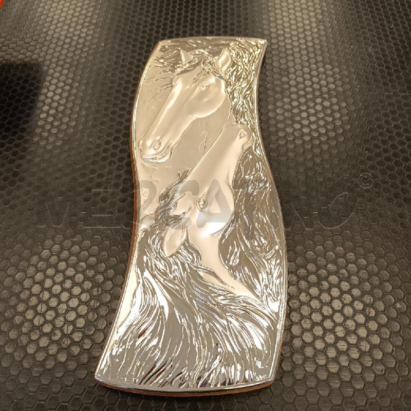 QUADRETTO LAMINATO ARGENTO CAVALLI  | Mercatino dell'Usato Colleferro 3