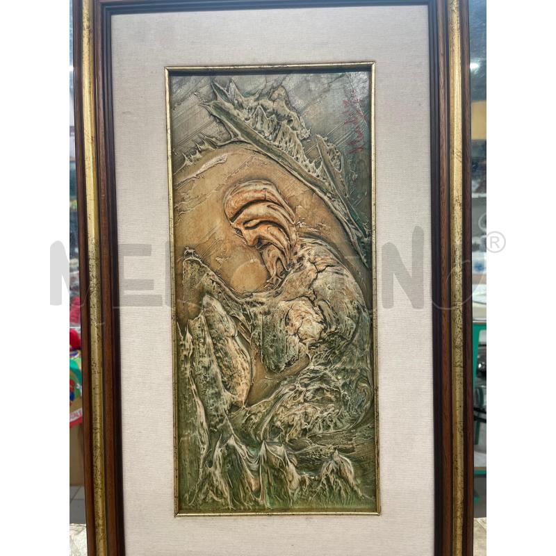 QUADRO A RILIEVO MATERICO PICCOLO SOGGETTO UOMO | Mercatino dell'Usato Colleferro 1