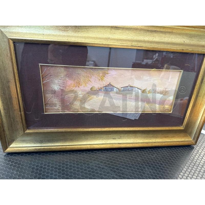 QUADRO CARLO VIGEVANI PAESAGGIO 2 CASETTE | Mercatino dell'Usato Colleferro 1