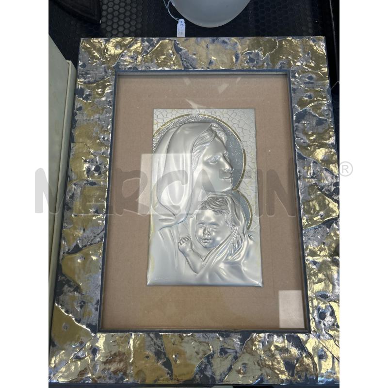 QUADRO CON IMMAGINE RELIGIOSA LAMINATA ARG. | Mercatino dell'Usato Colleferro 1
