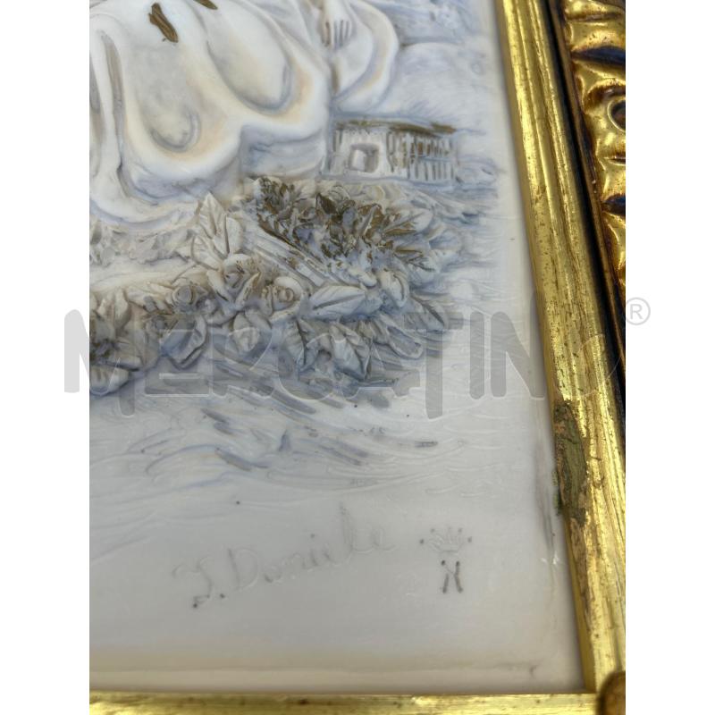 QUADRO CORNICE DORATA COPPIA INNAMORATI CAPODIMONTE | Mercatino dell'Usato Colleferro 3