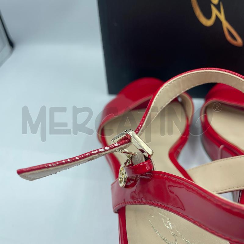 SANDALI DONNA GATTINONI ROSSE LUCIDE 1FASCIA  | Mercatino dell'Usato Colleferro 4