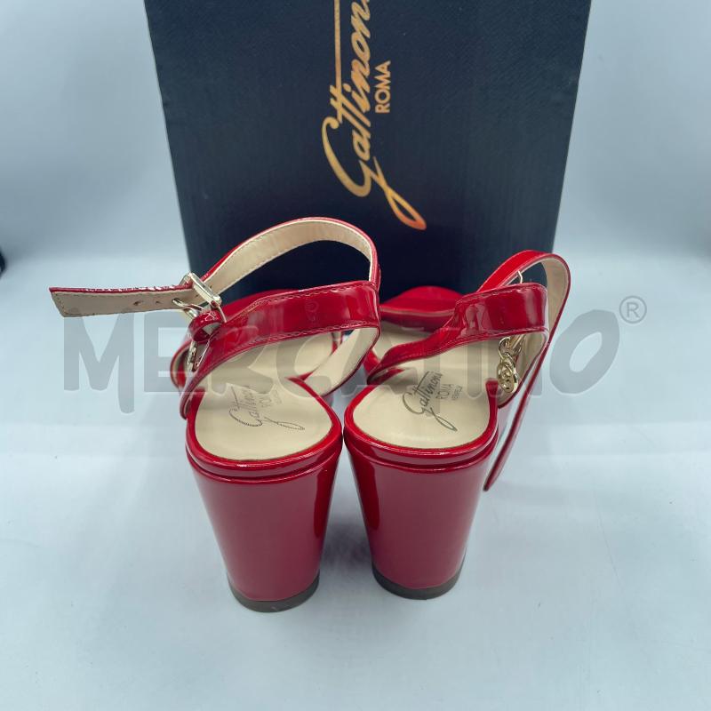 SANDALI DONNA GATTINONI ROSSE LUCIDE 1FASCIA  | Mercatino dell'Usato Colleferro 5