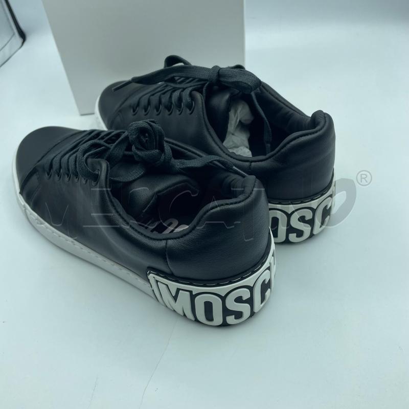 SCARPE DONNA MOSCHINO NERE PELLE SCRITTA BIANCA TALLONE NUOVE | Mercatino dell'Usato Colleferro 3