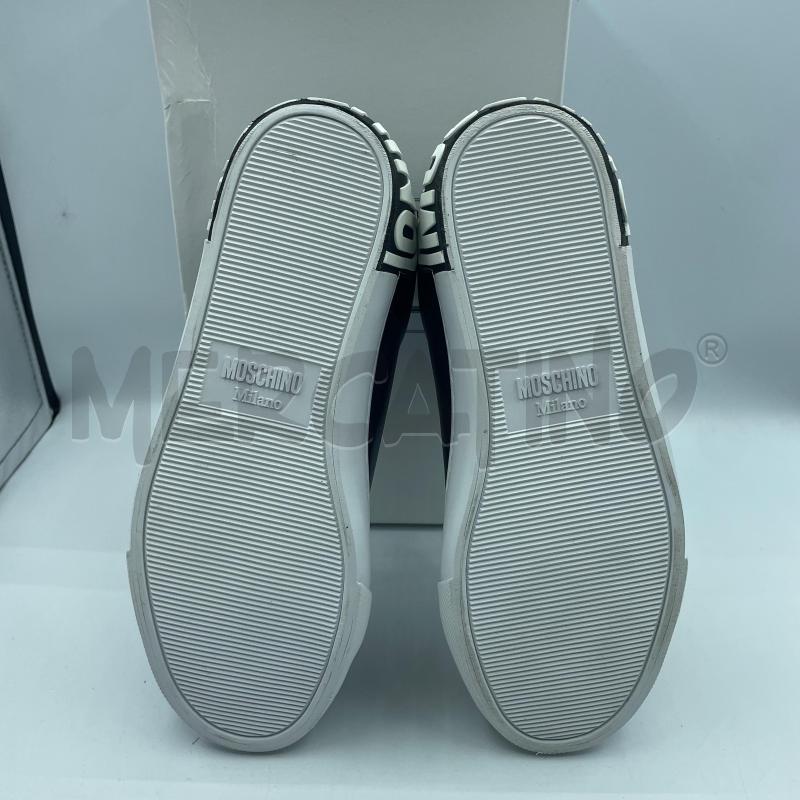 SCARPE DONNA MOSCHINO NERE PELLE SCRITTA BIANCA TALLONE NUOVE | Mercatino dell'Usato Colleferro 5