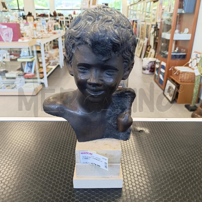 SCULTURA IN BRONZO SCUGNIZZO | Mercatino dell'Usato Colleferro 1