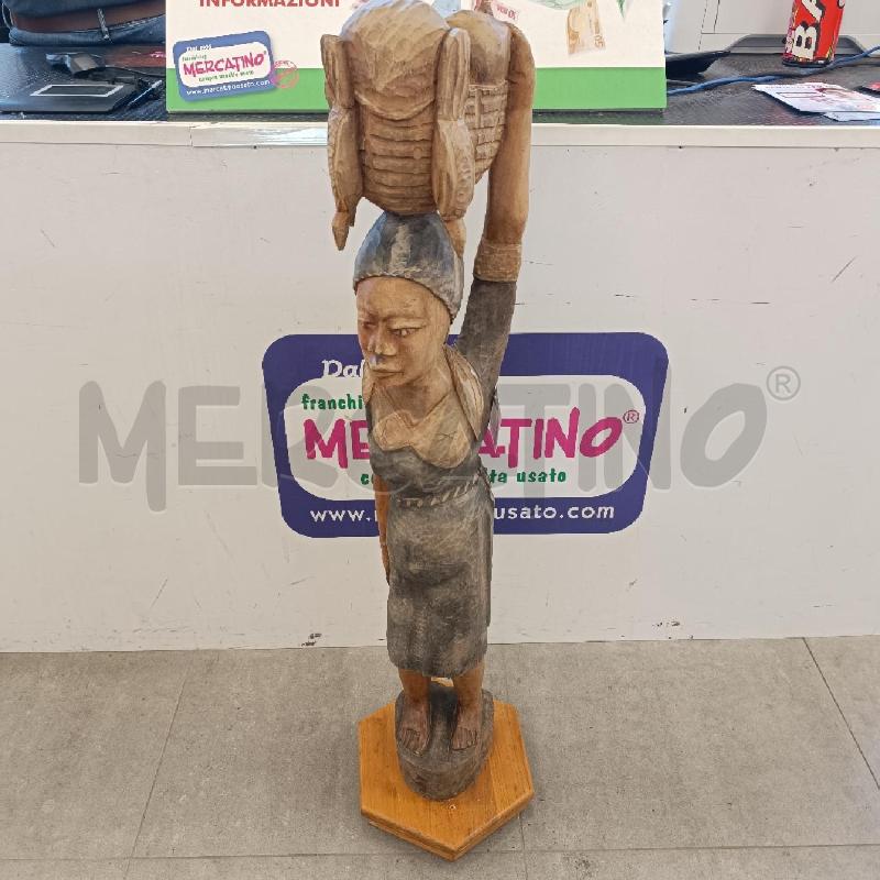 SCULTURA IN LEGNO ARTIGIANALE ETNICO CONTADINA | Mercatino dell'Usato Colleferro 1