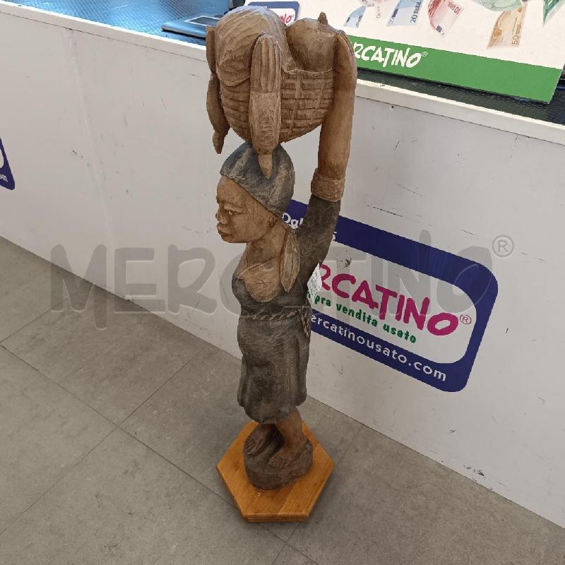 SCULTURA IN LEGNO ARTIGIANALE ETNICO CONTADINA | Mercatino dell'Usato Colleferro 2
