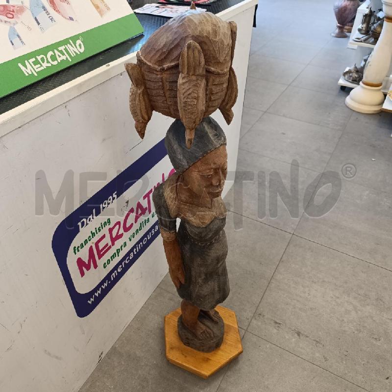 SCULTURA IN LEGNO ARTIGIANALE ETNICO CONTADINA | Mercatino dell'Usato Colleferro 3