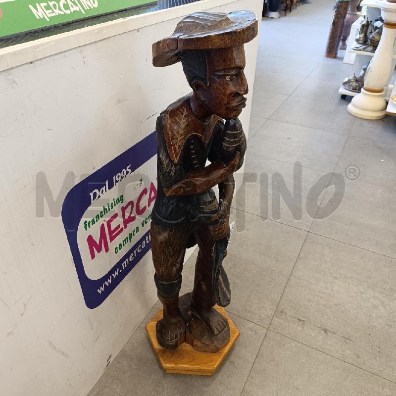 SCULTURA IN LEGNO ARTIGIANALE ETNICO CONTADINO | Mercatino dell'Usato Colleferro 3