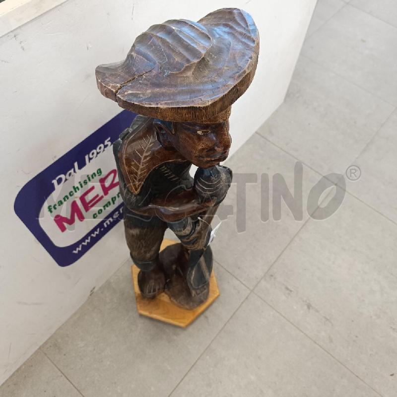 SCULTURA IN LEGNO ARTIGIANALE ETNICO CONTADINO | Mercatino dell'Usato Colleferro 4