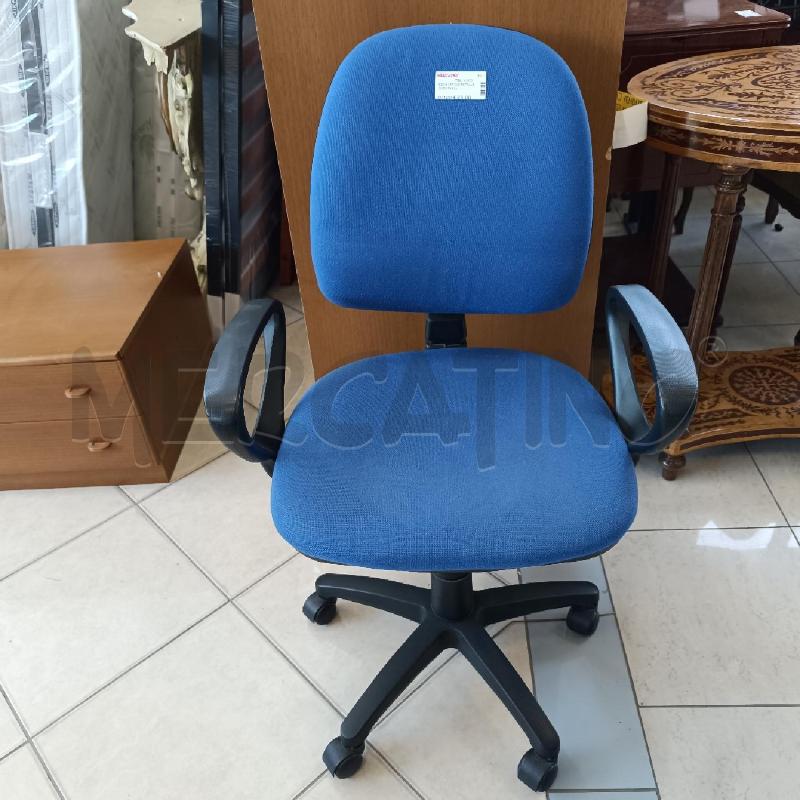 SEDIA UFFICIO ROTELLE SEDUTA BLU | Mercatino dell'Usato Colleferro 1
