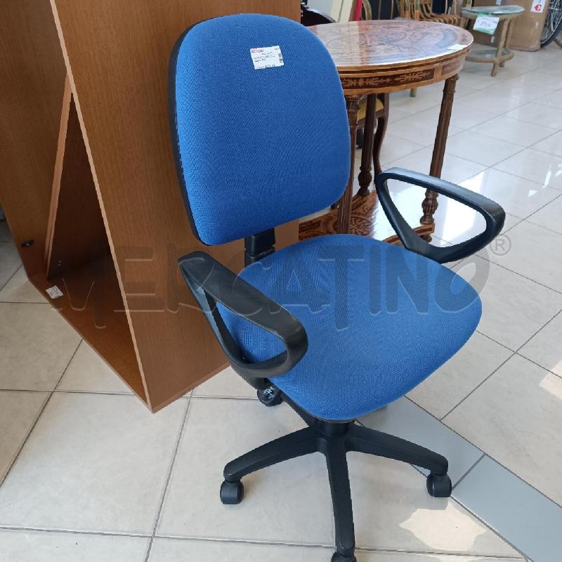SEDIA UFFICIO ROTELLE SEDUTA BLU | Mercatino dell'Usato Colleferro 3