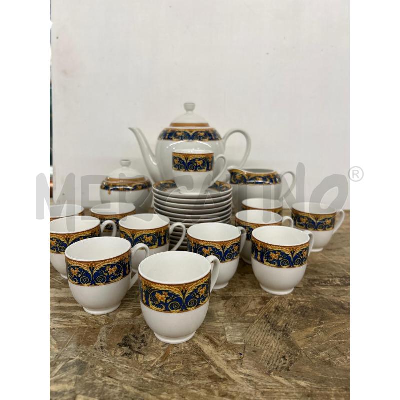 SERVIZIO DA CAFFE' IN PORCELLANA BIANCO GRCA DISEGNATA PZ.12 | Mercatino dell'Usato Colleferro 1