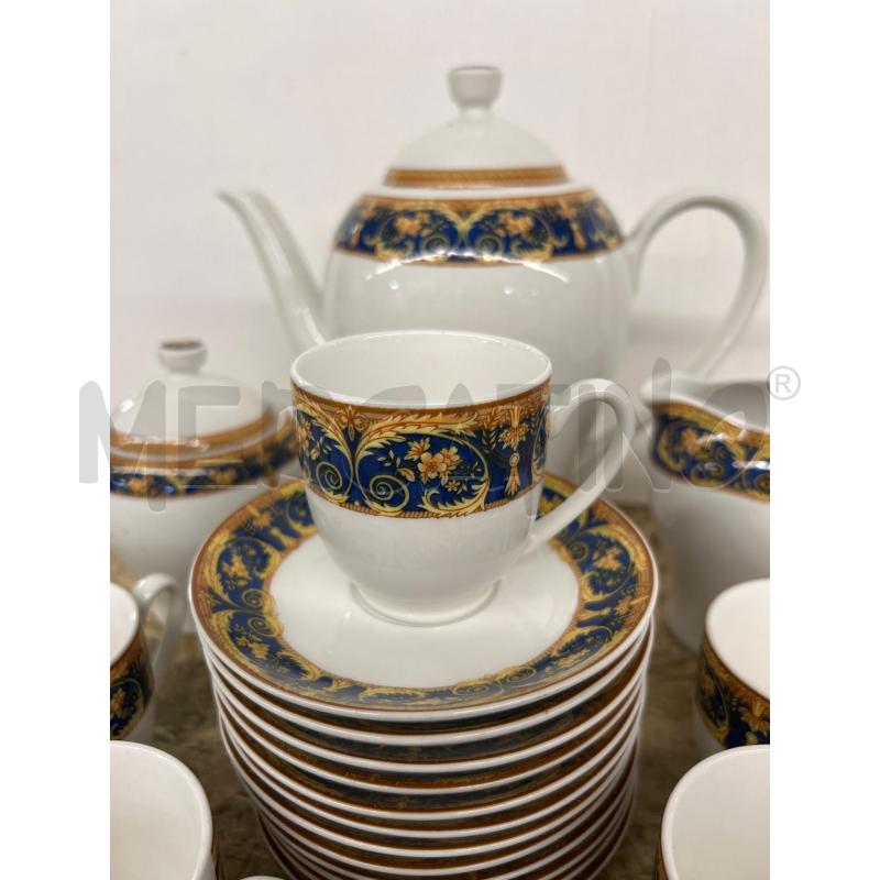 SERVIZIO DA CAFFE' IN PORCELLANA BIANCO GRCA DISEGNATA PZ.12 | Mercatino dell'Usato Colleferro 2