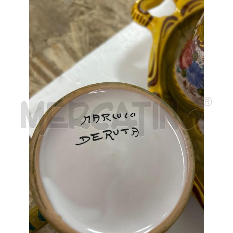 SERVIZIO TAZZE DERUTA + BRICCO + VASSOIO MOTIVO FLOREALE DECORI VERDE | Mercatino dell'Usato Colleferro 3