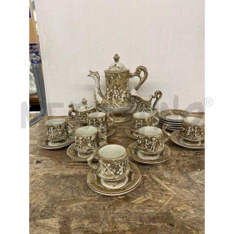 SERVIZIO TAZZINE CAPODIMONTE PZ.7 + TEIERA+ZUCCH.+LATTIERA | Mercatino dell'Usato Colleferro 1