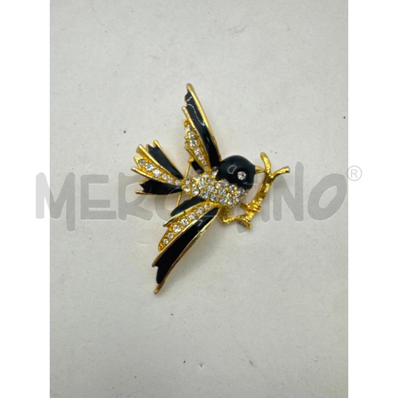 SPILLA UCCELLINO MARCA SPHINX NERO DO STRASS | Mercatino dell'Usato Colleferro 1