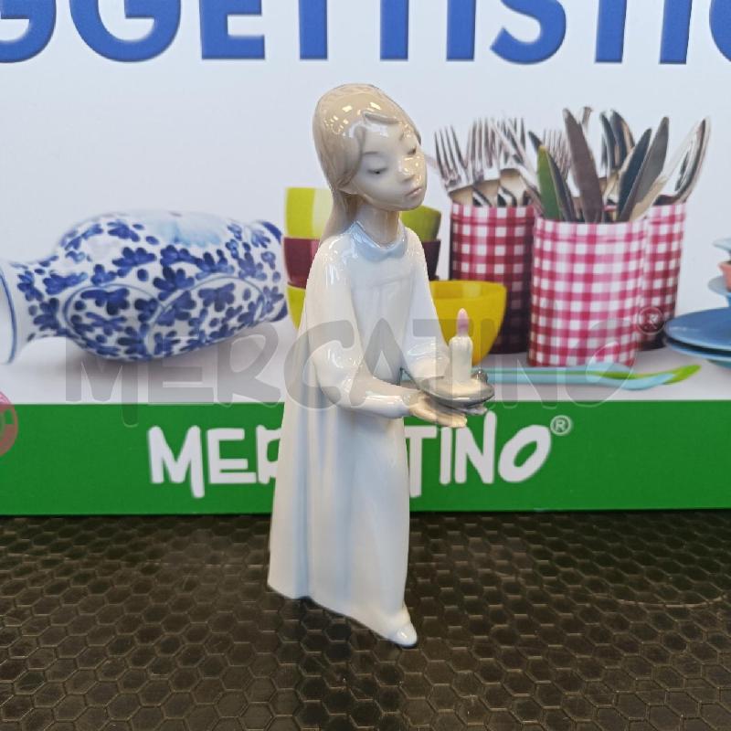 STATUINA LLADRÒ IN PORCELLANA BIANCA BAMBINA CON CANDELA | Mercatino dell'Usato Colleferro 1