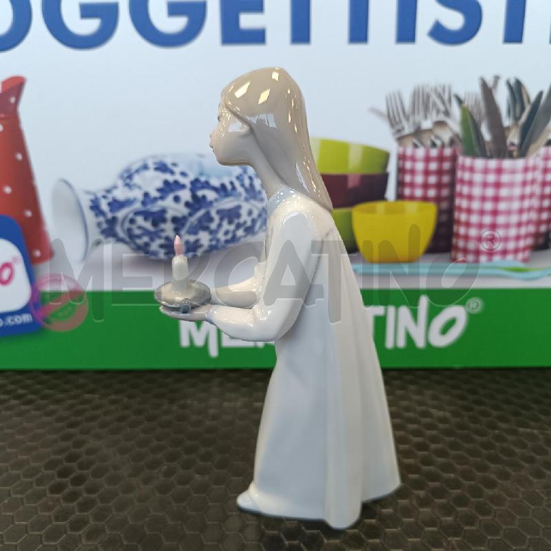 STATUINA LLADRÒ IN PORCELLANA BIANCA BAMBINA CON CANDELA | Mercatino dell'Usato Colleferro 4