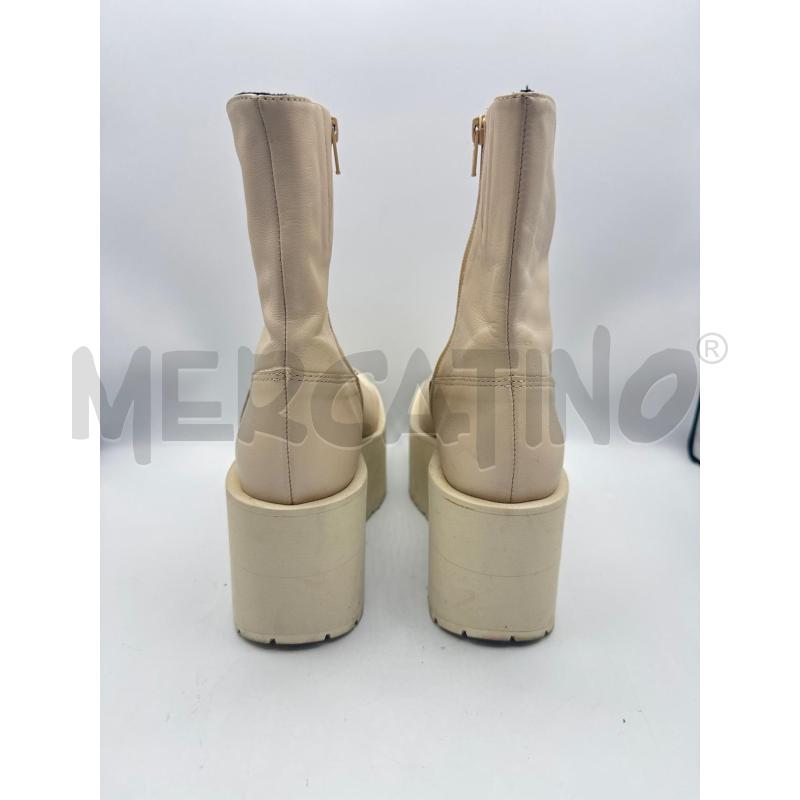 STIVALI DONNA PALOMA BARCELO BEIGE PELLE PLAT  | Mercatino dell'Usato Colleferro 3