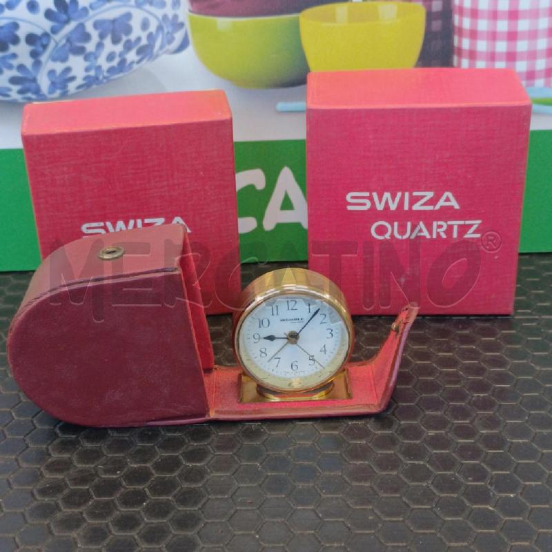 SVEGLIA DA VIAGGIO VINTAGE WEHRLE CON CUSTODIA E SCATOLINE DA REVISIONARE | Mercatino dell'Usato Colleferro 1
