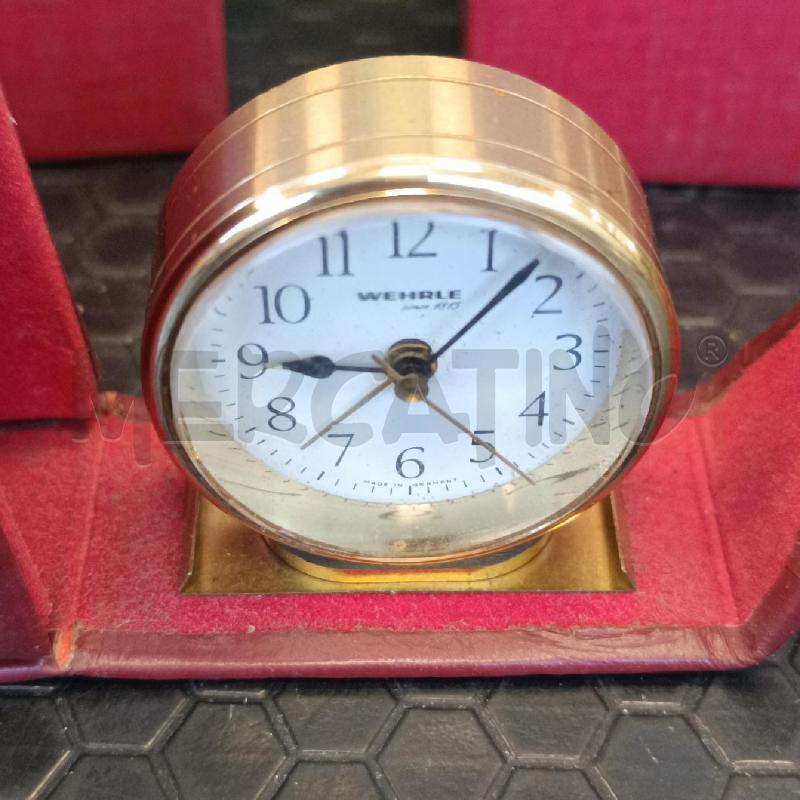 SVEGLIA DA VIAGGIO VINTAGE WEHRLE CON CUSTODIA E SCATOLINE DA REVISIONARE | Mercatino dell'Usato Colleferro 2