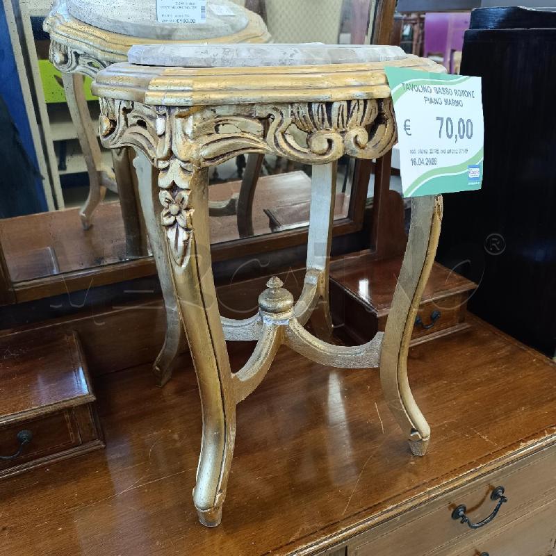 TAVOLINO BASSO ROTONDO PIANO MARMO | Mercatino dell'Usato Colleferro 4