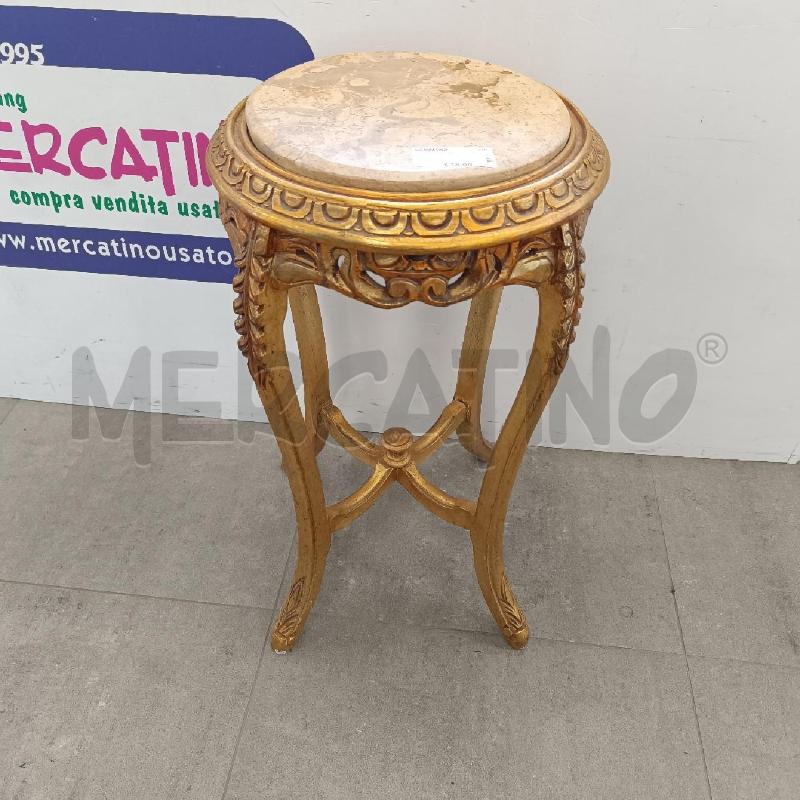 TAVOLINO PORTA VASO IN STILE CLASSICO BAROCCO DORATO BASE MARMO | Mercatino dell'Usato Colleferro 1