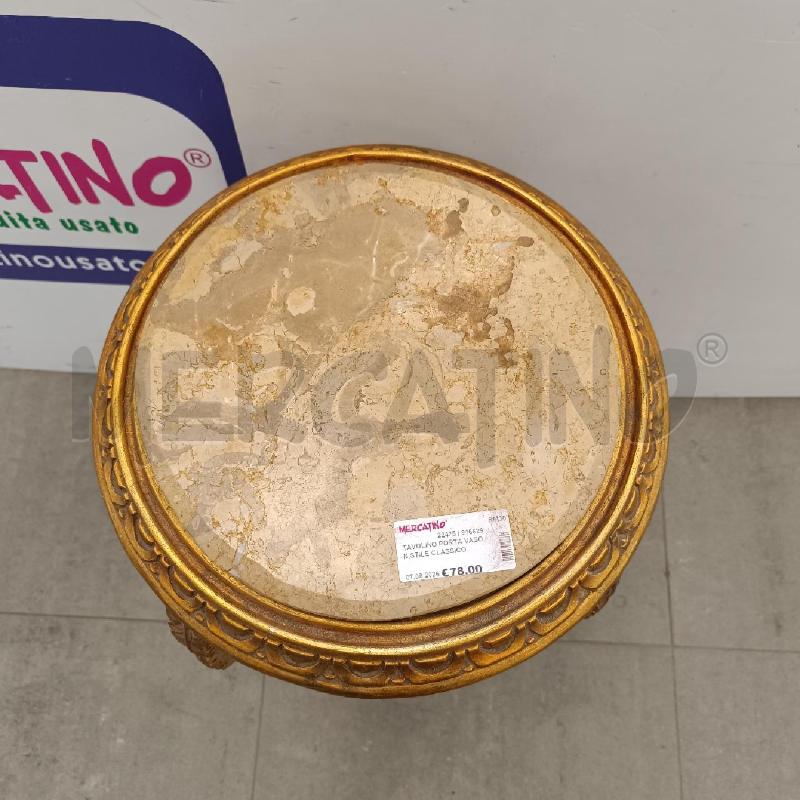 TAVOLINO PORTA VASO IN STILE CLASSICO BAROCCO DORATO BASE MARMO | Mercatino dell'Usato Colleferro 2