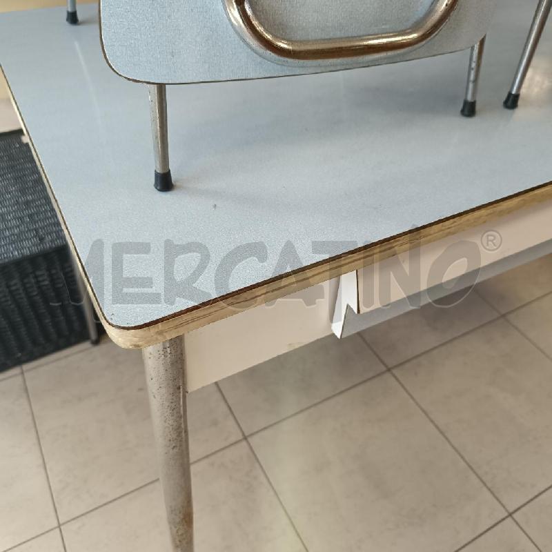 TAVOLO ANNI 60  RETT. FORMICA 2 CASSETTI + 6 SEDIE  | Mercatino dell'Usato Colleferro 2