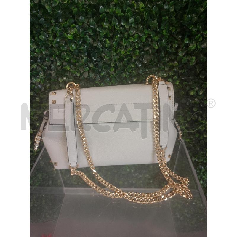 TRACOLLA DONNA LA CARRIE STUDS LUCY SMALL SHOULDER BAG GRI VERA PELLE  | Mercatino dell'Usato Colleferro 2