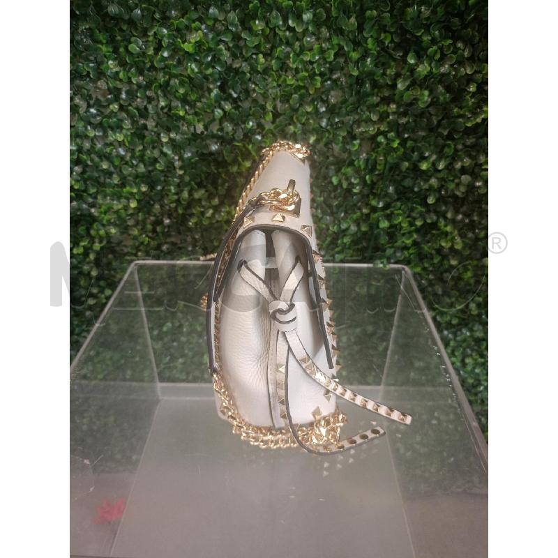 TRACOLLA DONNA LA CARRIE STUDS LUCY SMALL SHOULDER BAG GRI VERA PELLE  | Mercatino dell'Usato Colleferro 3