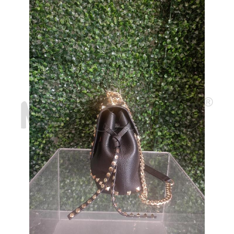TRACOLLA DONNA LA CARRIE STUDS LUCY SMALL SHOULDER BAG NERA VERA PELLE  | Mercatino dell'Usato Colleferro 2